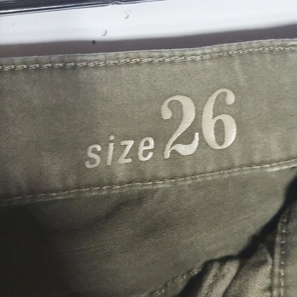 J. Crew Women's Olive Green Low Rise Toothpick Jeans Size 26 Casual Fall Stretch - Picture 5 of 12